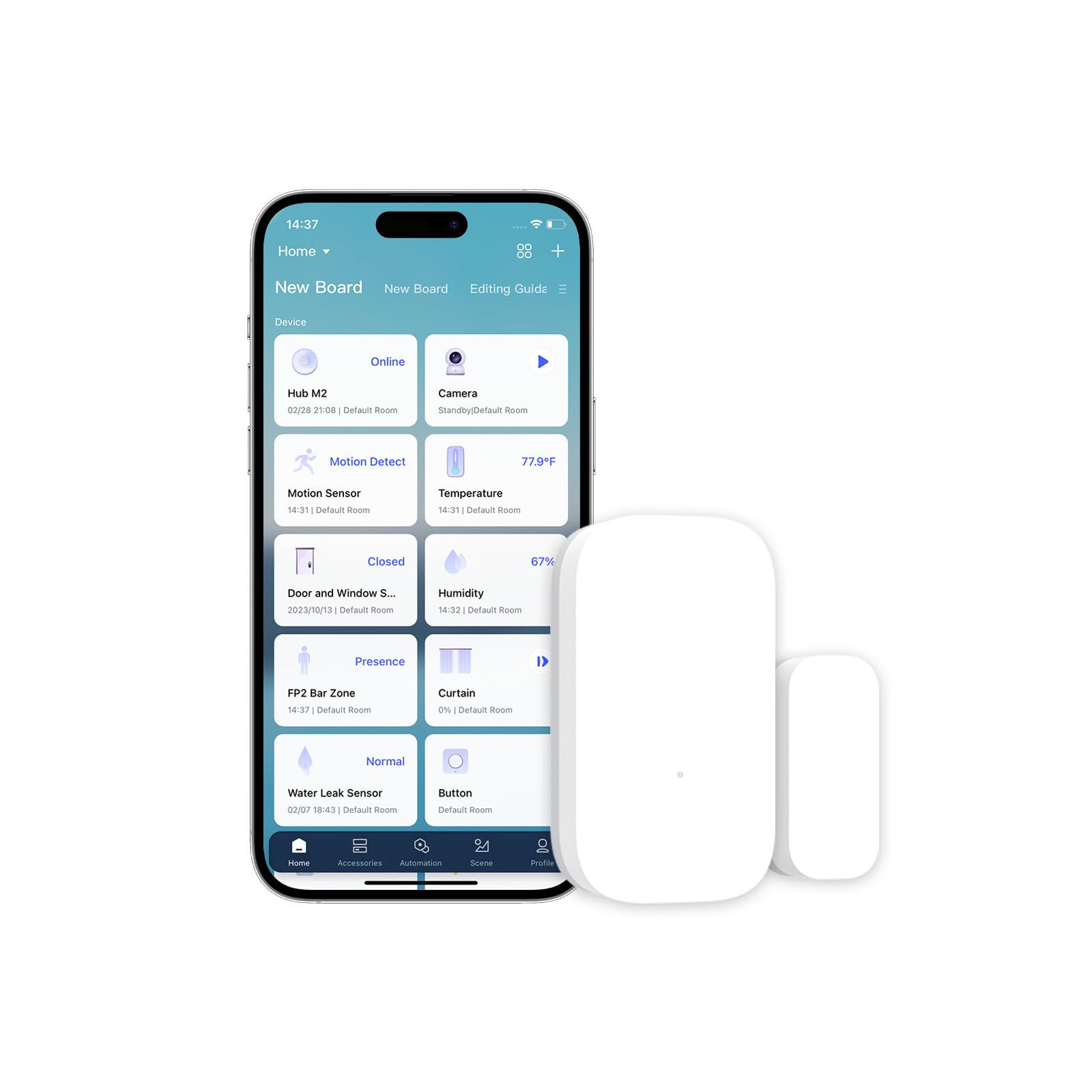 Aqara Zigbee Door and Window Sensor, Wireless Contact Sensor, Home Automation, Requires Aqara Hub (not 3rd-Party), Zigbee Connection, Kid Safety, Compatible with Apple HomeKit, Alexa, IFTTT